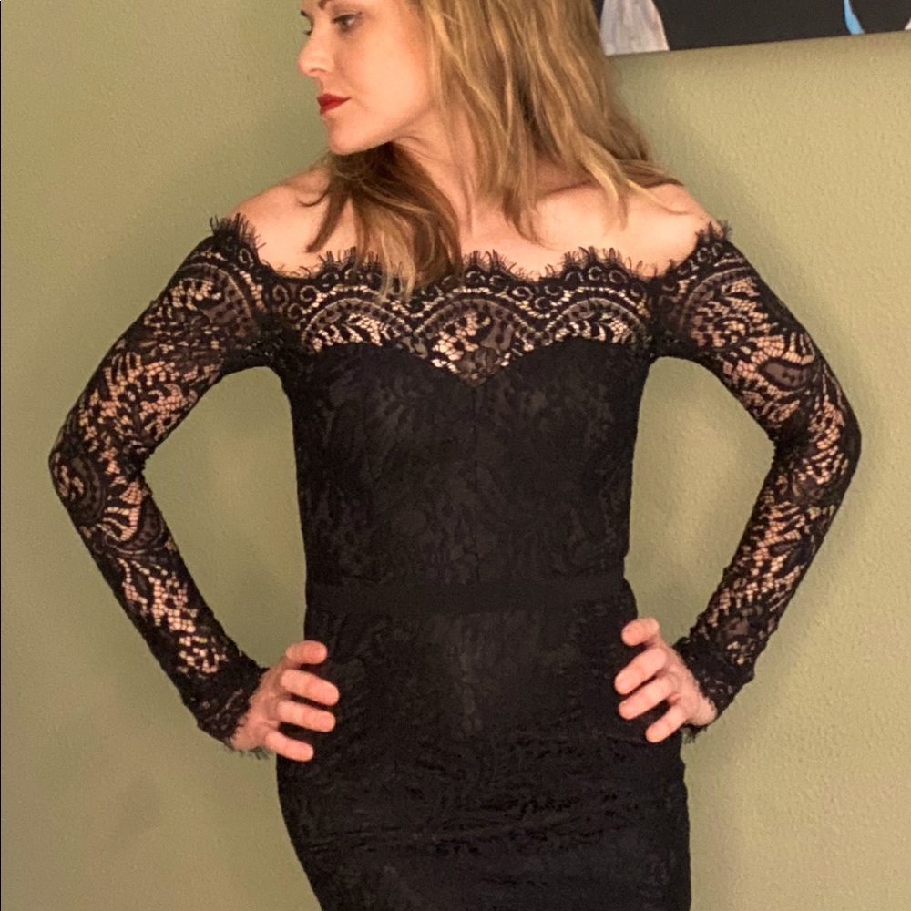 Elle Zeitoune Luxe black Marchesa dress